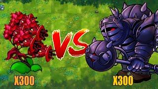 PVZ 1 Fusion Challenge!! 300 Plants Fusion VS 300 Ultimate Obsidian Gargantuar - Who Will Win?