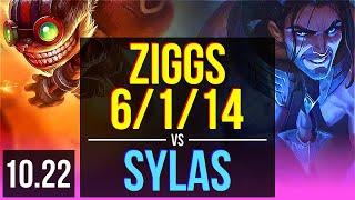 ZIGGS vs SYLAS (MID) | 6/1/14, 2.9M mastery, 1500+ games | EUW Diamond | v10.22