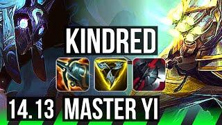 KINDRED vs MASTER YI (JGL) | 73% winrate, Quadra, 21/3/8, Legendary | EUW Master | 14.13