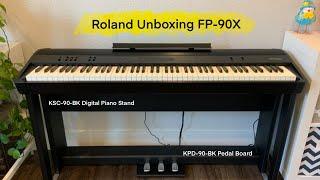 Unboxing and Testing - Roland FP-90X Digital Piano, KSC-90-BK Piano Stand, and KPD-90-BK Pedal Board