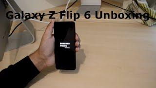 Samsung Galaxy Z Flip 6 Crafted Black Unboxing and Setup (Quick Gaming Research Smartphone?)