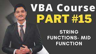 Learn Excel VBA- String Functions : Mid function