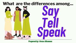 CONFUSING ENGLISH VERBS: SAY | TELL | SPEAK FOR KIDS!