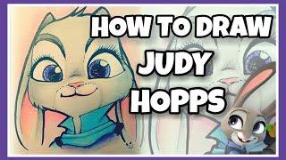 How to Draw Judy Hopps from Zooptopia Disney Movie