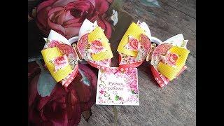 Бантики из лент на резинках /DIY ribbons bows