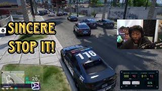 PD Gang Rolls Deep Into Southside & Admin Sincere Trolls Den During The Cop Chase | NoPixel RP