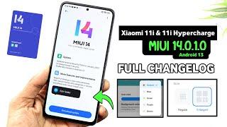 Xioami 11i & Mi 11i Hypercharge MIUI 14.0.1.0 Android 13 Update Full Changelog | Xiaomi 11i MIUI 14