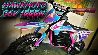 HAWKMOTO 36V 1000W Electric Dirt Bike - Fitting WICKED MX Graphics/Decals/Vinyl Stickers