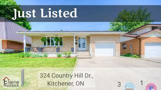 Just Listed: 324 Country Hill Drive, Kitchener ON