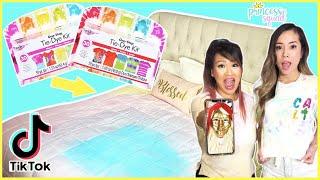 We Made a DIY Tie Dye Blanket! TikTok Master Made Us!