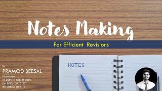 How to Make Notes for effective Revision | Gate ESE Neet JEE Notes Tips | by Pramod Beesal