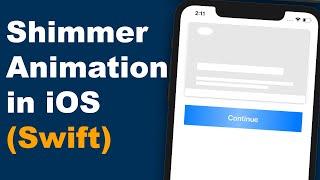 Add Shimmer Animation in App (Swift, Xcode 11) - 2020