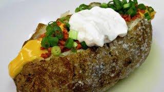 Classic Baked Potato - Steak House Style Salted Baked Potato Recipe - PoorMansGourmet