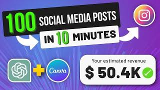 Bulk Create Posts with ChatGPT & Canva AI - 100 Posts in 10 MINUTES