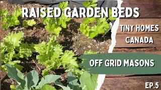 Low Cost Raised Garden Beds - Tiny Homes Canada - Off Grid Masons EP. 5