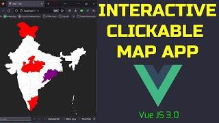 How to make clickable map on website  with Vue 3