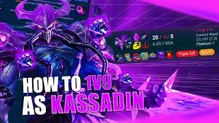 HOW TO 1v9 AS KASSADIN | 20 KILLS!!! | Xenoy