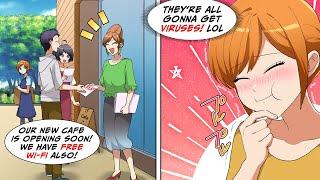 [Manga Dub] The bully mother wants to steal my WiFi for her cafe, so I set a trap...