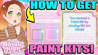 HOW TO GET PAINT KITS IN THE ART CLASS IN ROYALE HIGH! Custom Art Frames!  Royale High