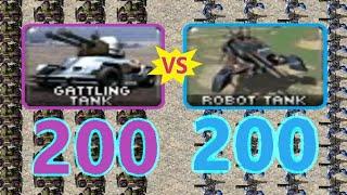 Gattling Tank vs Robot Tank - Same Cost - Red Alert 2