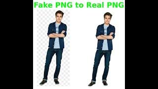 How to make fake png to real png in Photoshop/Photopea