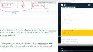 Passing Arrays to Functions