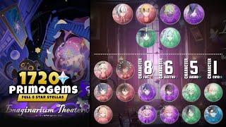 [GI] Imaginarium Theater Full Run Act 1 - Act 8 8 Star Stellas | Genshin Impact 4.7