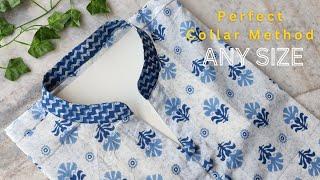 How to Cut Stand Collar /Easy Tips / Collar Kurti Neck Design with Button Placket