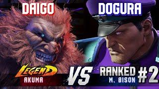 SF6 ▰ DAIGO (Akuma) vs DOGURA (#2 Ranked M.Bison) ▰ High Level Gameplay