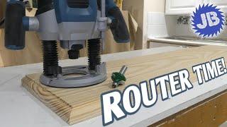 Using a router to give my kitchen shelves a rounded edge detail