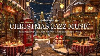 Sweet Coffee Shop Jazz Music - Relaxing Night Saxophone Jazz & Snowfall -Christmas Jazz Instrumental