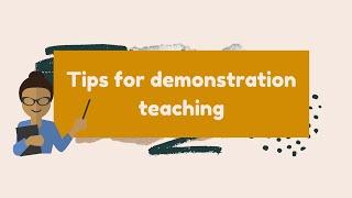 Tips for demonstration teaching