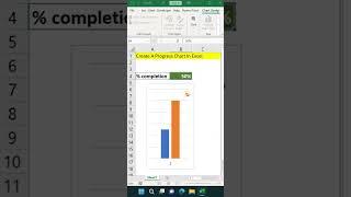 Create A Progress Chart in Excel || Excel Tricks || #shorts