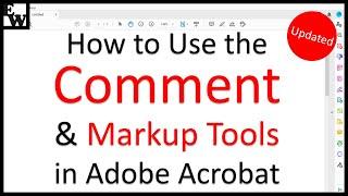 How to Use the Comment and Markup Tools in Adobe Acrobat