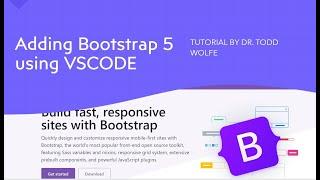 VSCode Tutorial: Adding Bootstrap Version 5 to your web project