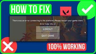 [FIXED] VALORANT ERROR CODE VAL 43 (2024) | Fix Error Code Val 43 Valorant