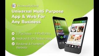 Universal Multi-purpose Business App & Web Template, Script, Source Code for Sale