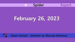 Microsoft Solitaire Collection | Spider Expert | February 26, 2023 | Daily Challenges