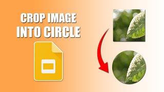 How to crop an image into a circle google slides