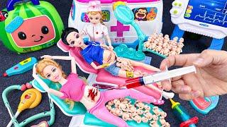 13 Minutes Satisfying with Barbie Pregnant Women Doctor Toys, Disney Princess Doctor Playset ASMR #6