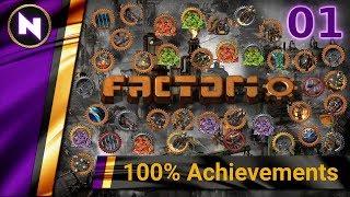 Factorio 100% Achievements #1 LAZY BASTARD START