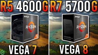 Ryzen 5 4600G vs Ryzen 7 5700G - Vega 7 vs Vega 8