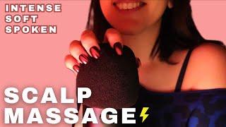 ASMR - SCALP SCRATCHING MASSAGE(FAST AND INTENSE, Saying Scratch,Close Up tingly SOFT SPOKEN)visuals