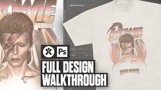 Vintage Rock Tee Design Walkthrough in Photoshop | VINTONE™