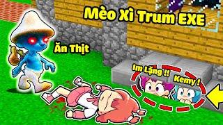 HIHA BẤT NGỜ VÌ SMURF CAT ĐẾN LÀNG SINH TỐ VÀO LÚC 3 GIỜ SÁNG TRONG MINECRAFT*HIHA MÈO XÌ TRÙM EXE 