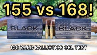 308 Winchester Hornady Black A-MAX Ballistics Gel Ammo Test