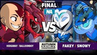 Fakey & Snowy vs Hideaway & BalloonBoy - Elimination Final - Autumn Doubles Championship - NA 2v2