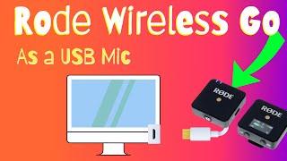 I used a Rode Wireless Go as a USB Mic with the Zoom H1N