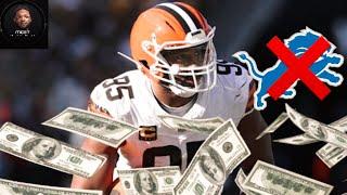 Myles Garrett New Record Breaking Deal With Cleveland Brown Means He's a NO GO For Detroit Lions!!!