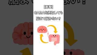 GABAを摂取しても脳に届かないってほんと？ #gaba #睡眠 #睡眠の質を上げる #ストレス #腸活 #shorts